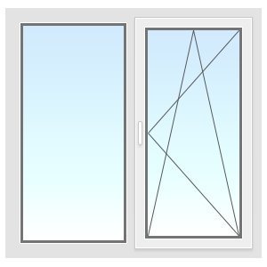 Двустворчатое окно (эконом)